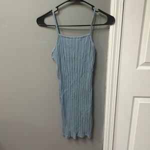 Blue tight fitting dress